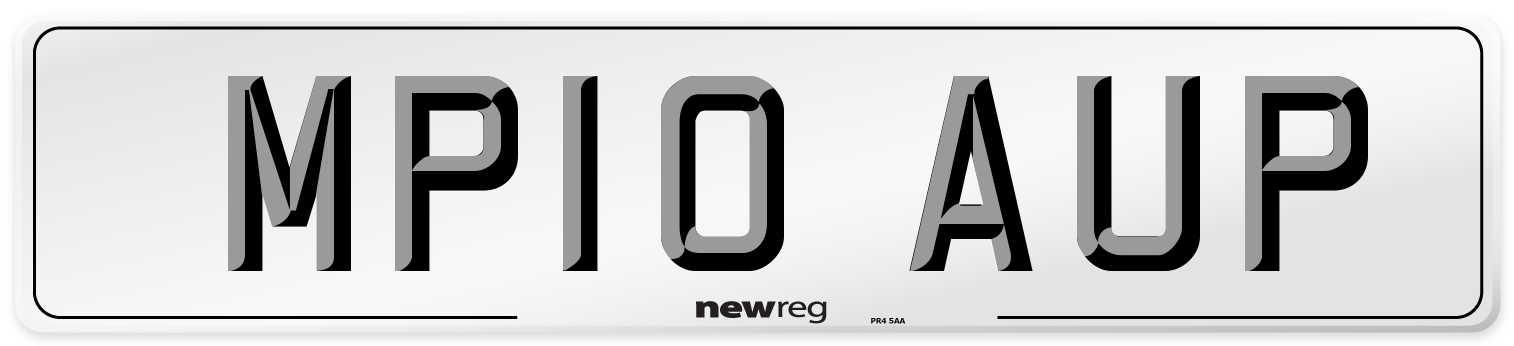 MP10 AUP Number Plate from New Reg